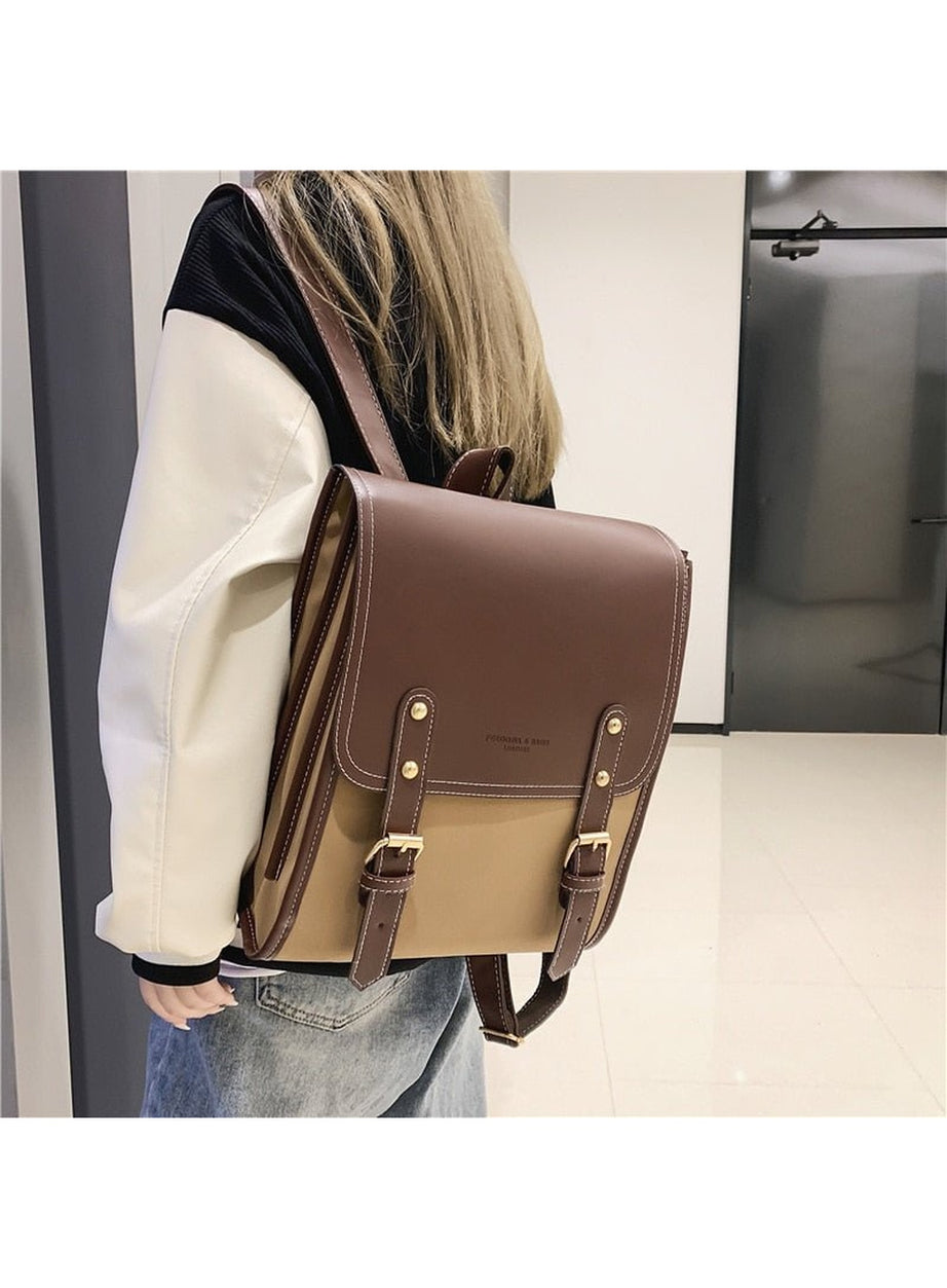 Y2k Retro Pu Leather Backpack