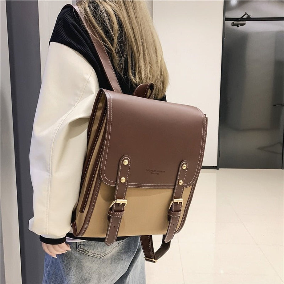 Y2k Retro Pu Leather Backpack