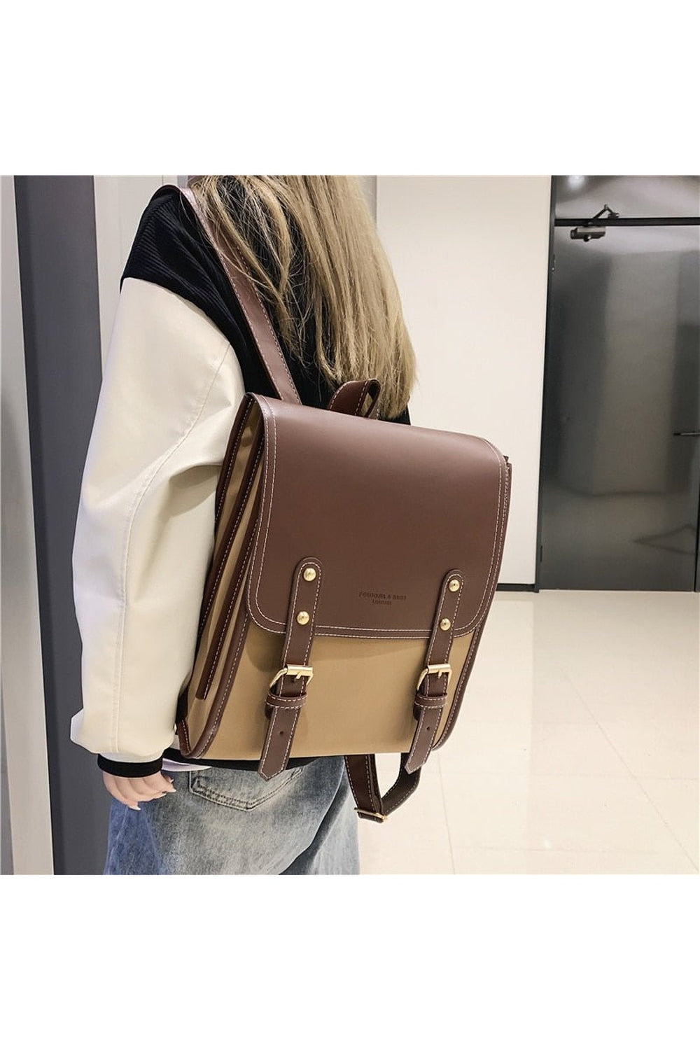 Y2k Retro Pu Leather Backpack