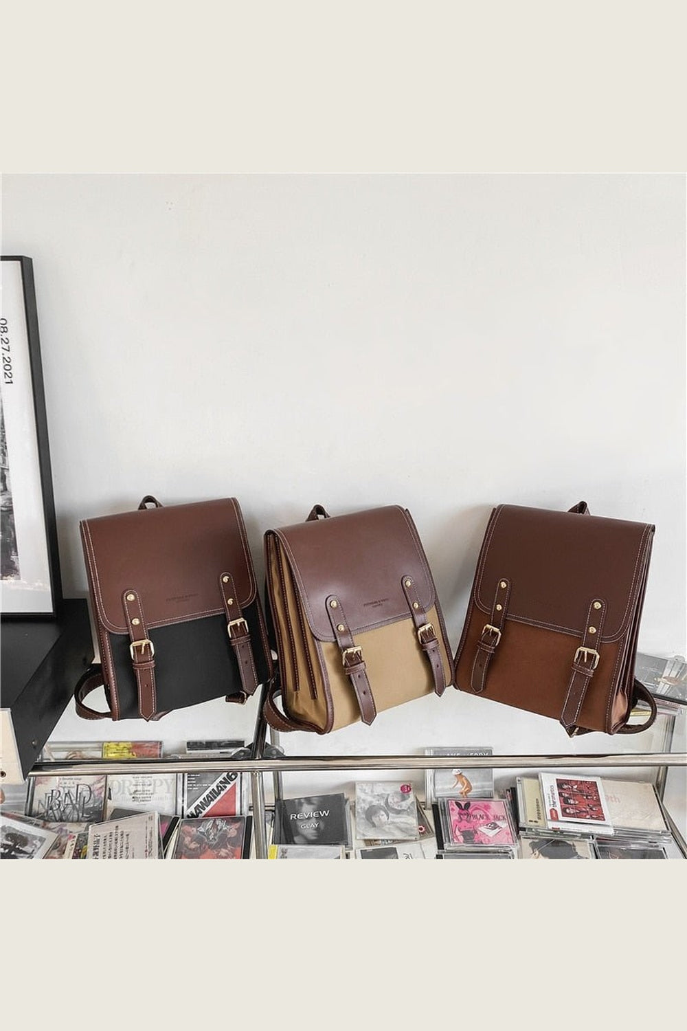 Y2k Retro Pu Leather Backpack