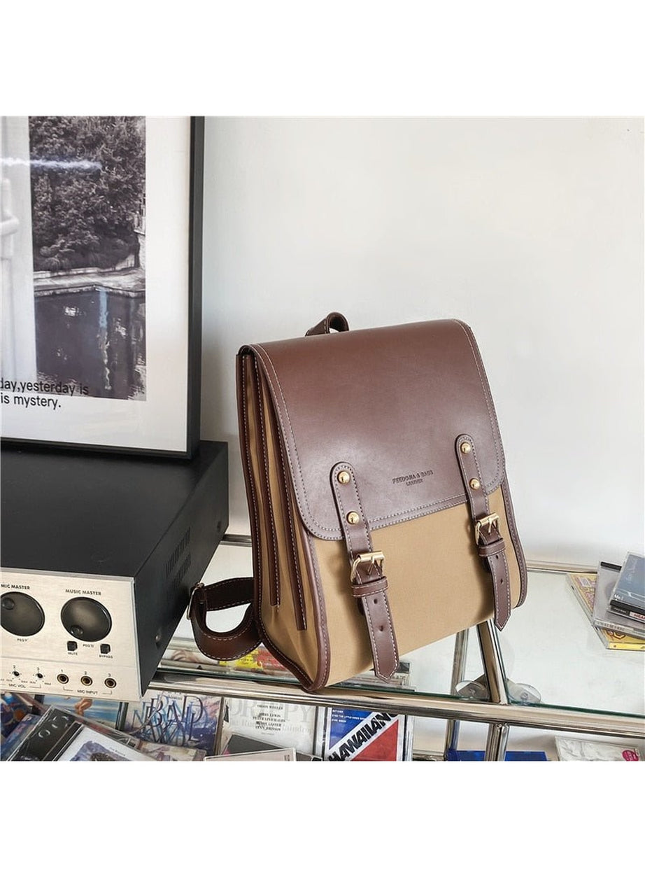 Y2k Retro Pu Leather Backpack
