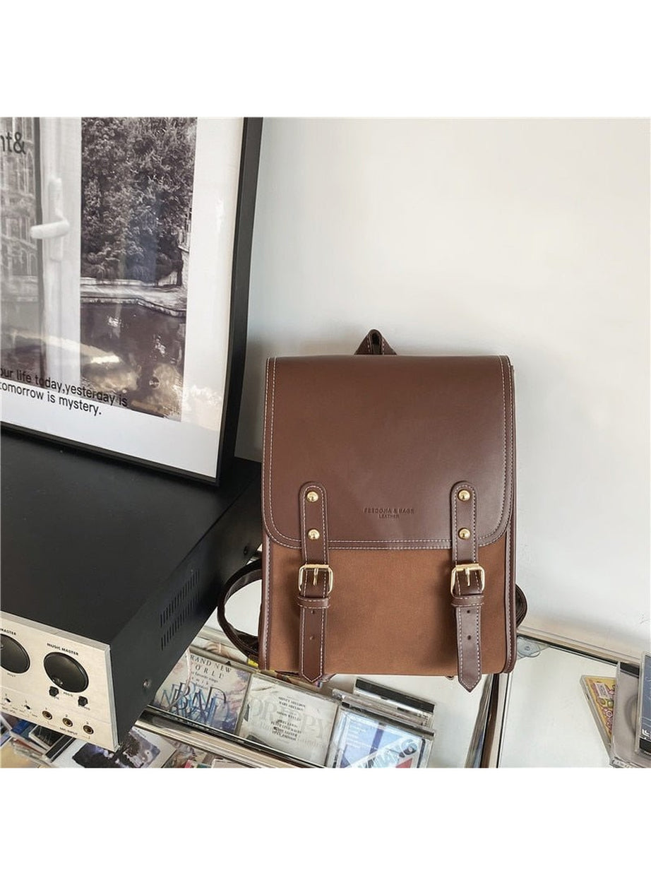 Y2k Retro Pu Leather Backpack