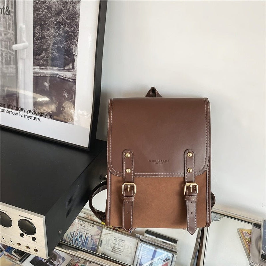 Y2k Retro Pu Leather Backpack