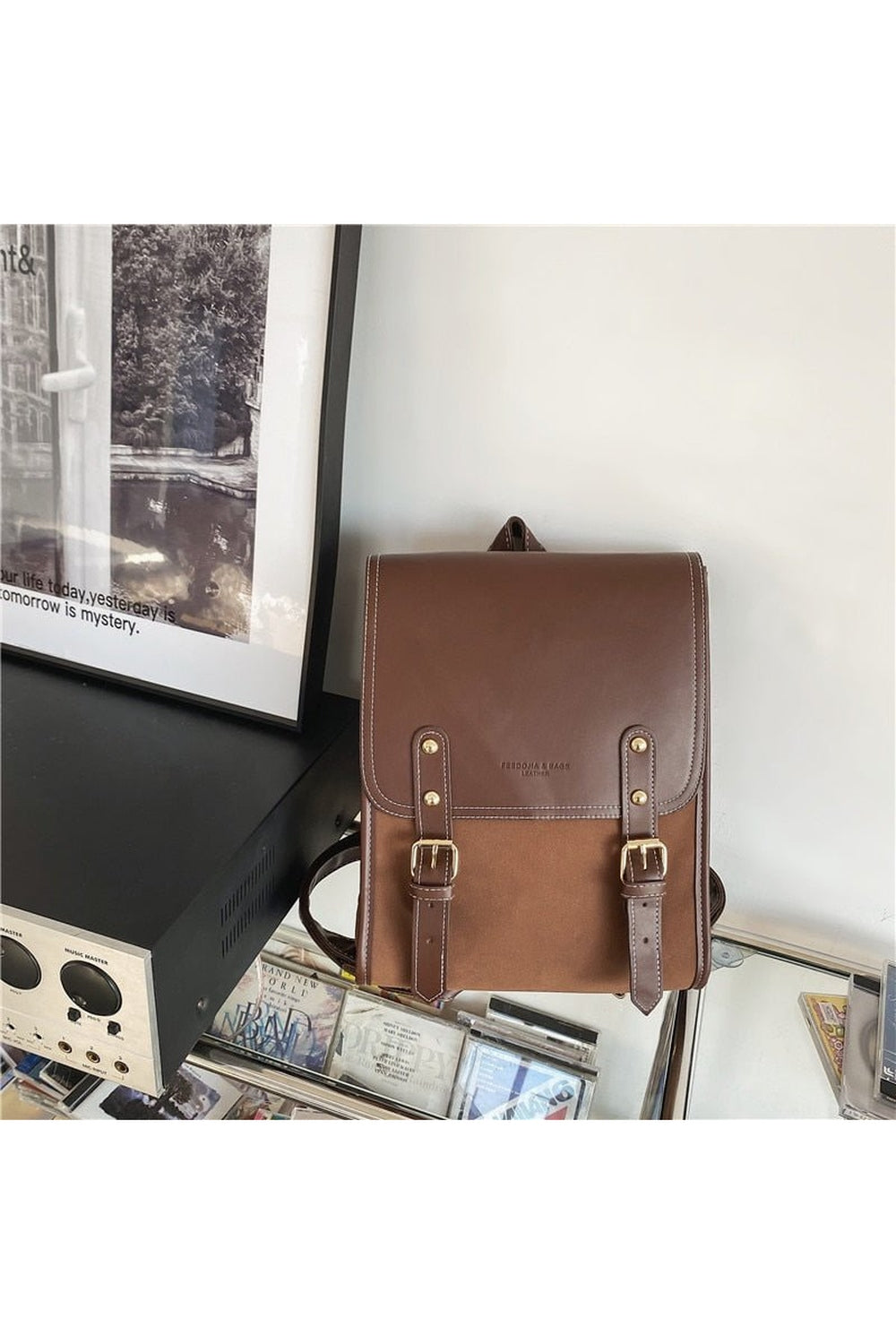 Y2k Retro Pu Leather Backpack