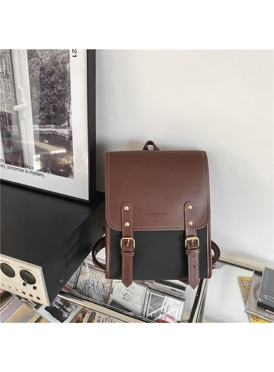 Y2k Retro Pu Leather Backpack