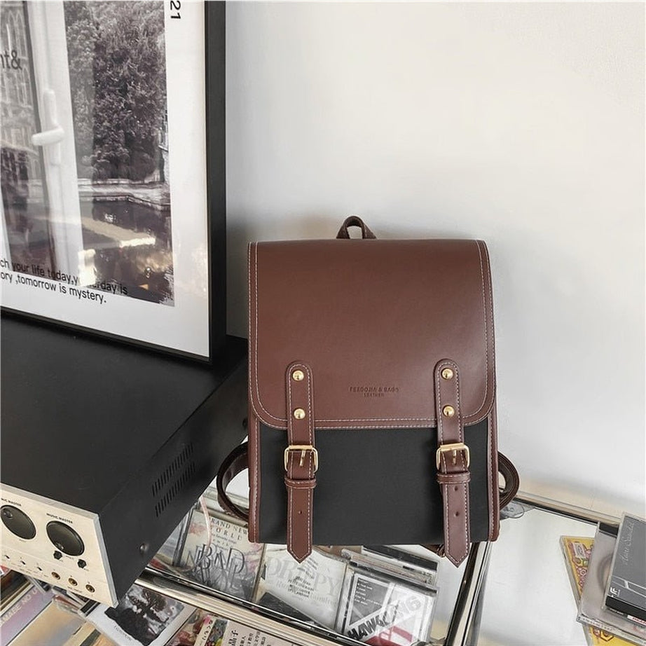 Y2k Retro Pu Leather Backpack