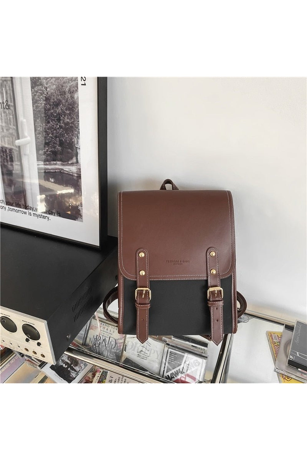 Y2k Retro Pu Leather Backpack
