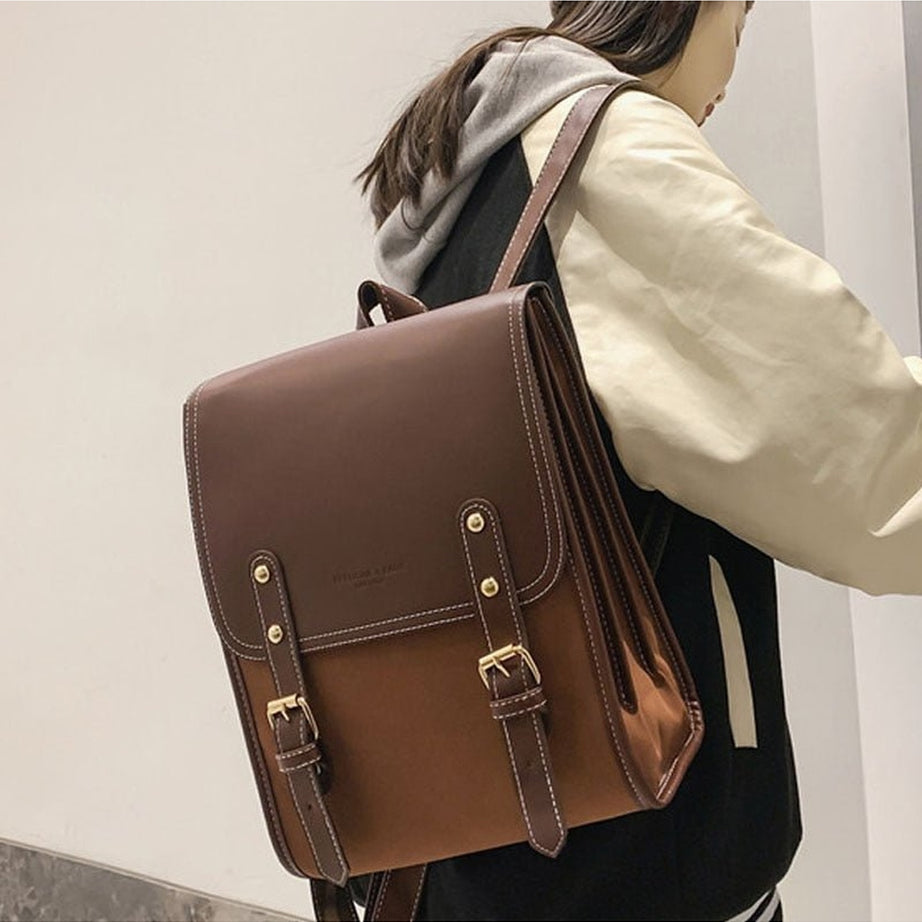 Y2k Retro Pu Leather Backpack