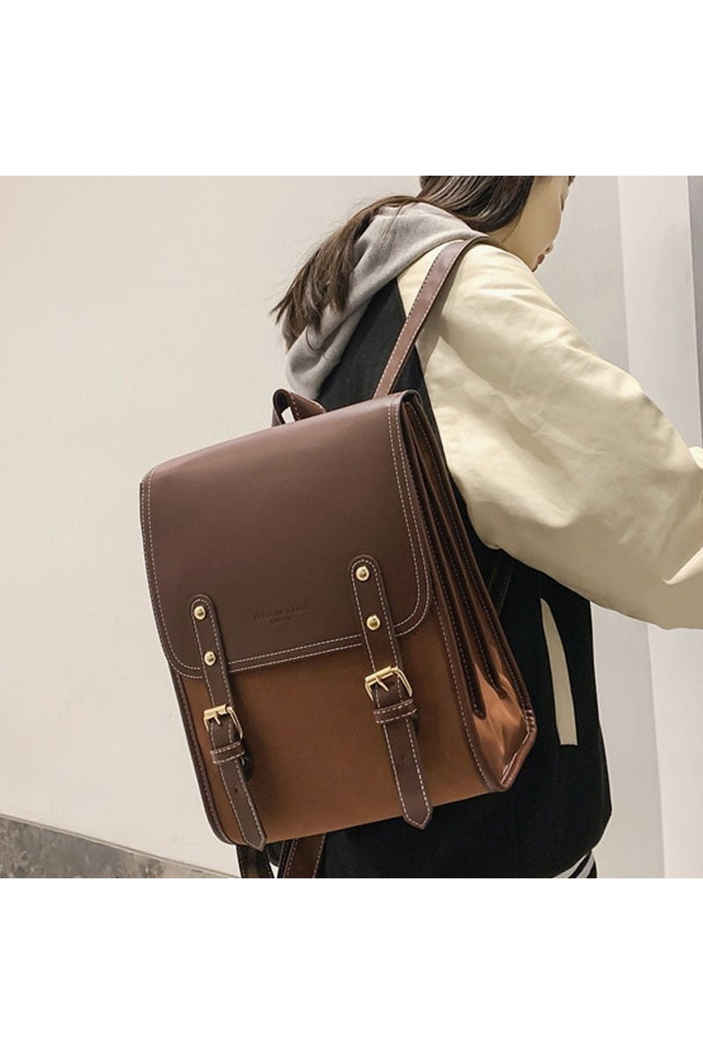 Y2k Retro Pu Leather Backpack