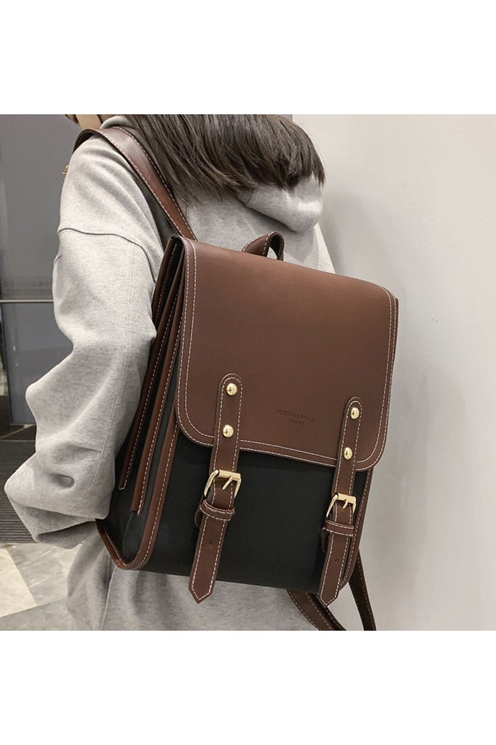 Y2k Retro Pu Leather Backpack