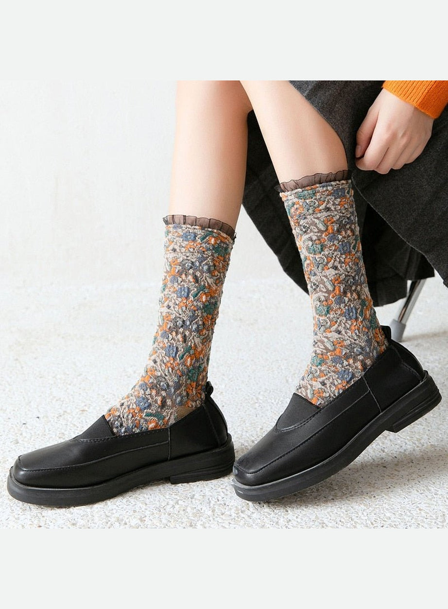 Y2k Retro Ruffle Socks