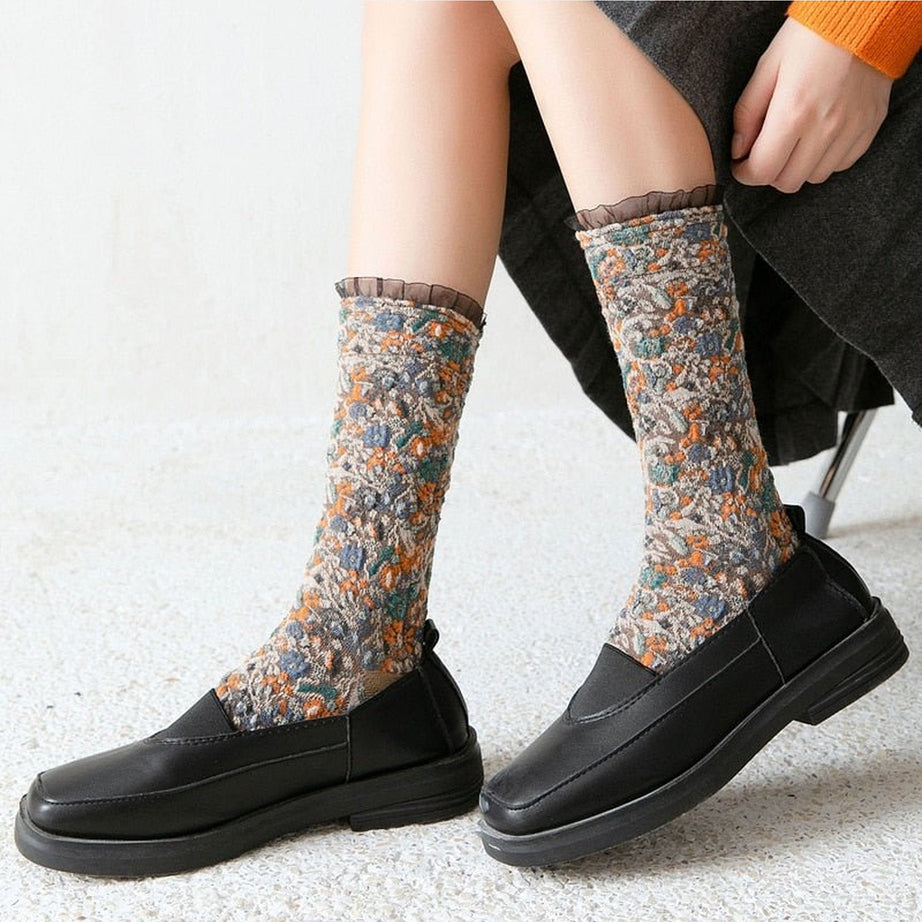 Y2k Retro Ruffle Socks