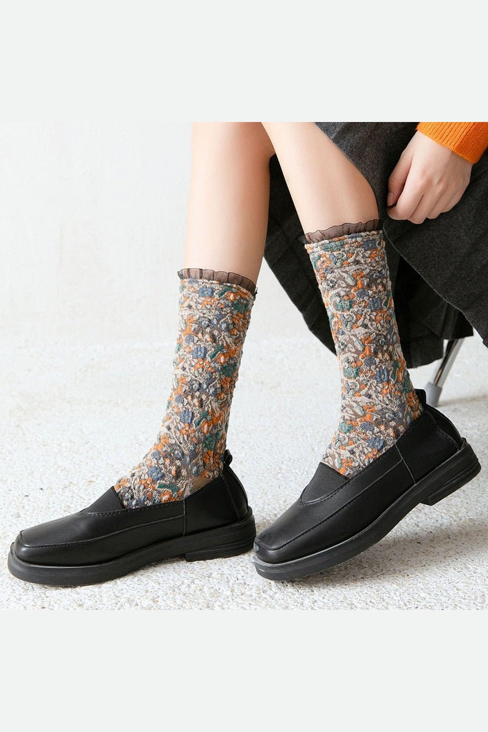 Y2k Retro Ruffle Socks