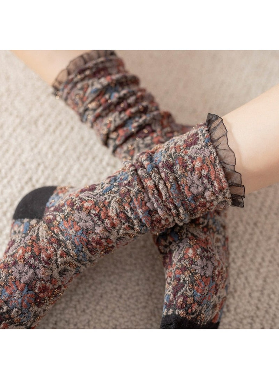 Y2k Retro Ruffle Socks