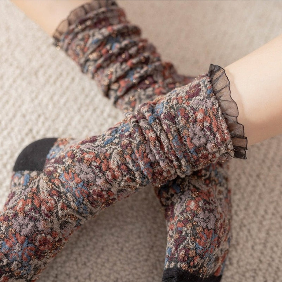 Y2k Retro Ruffle Socks