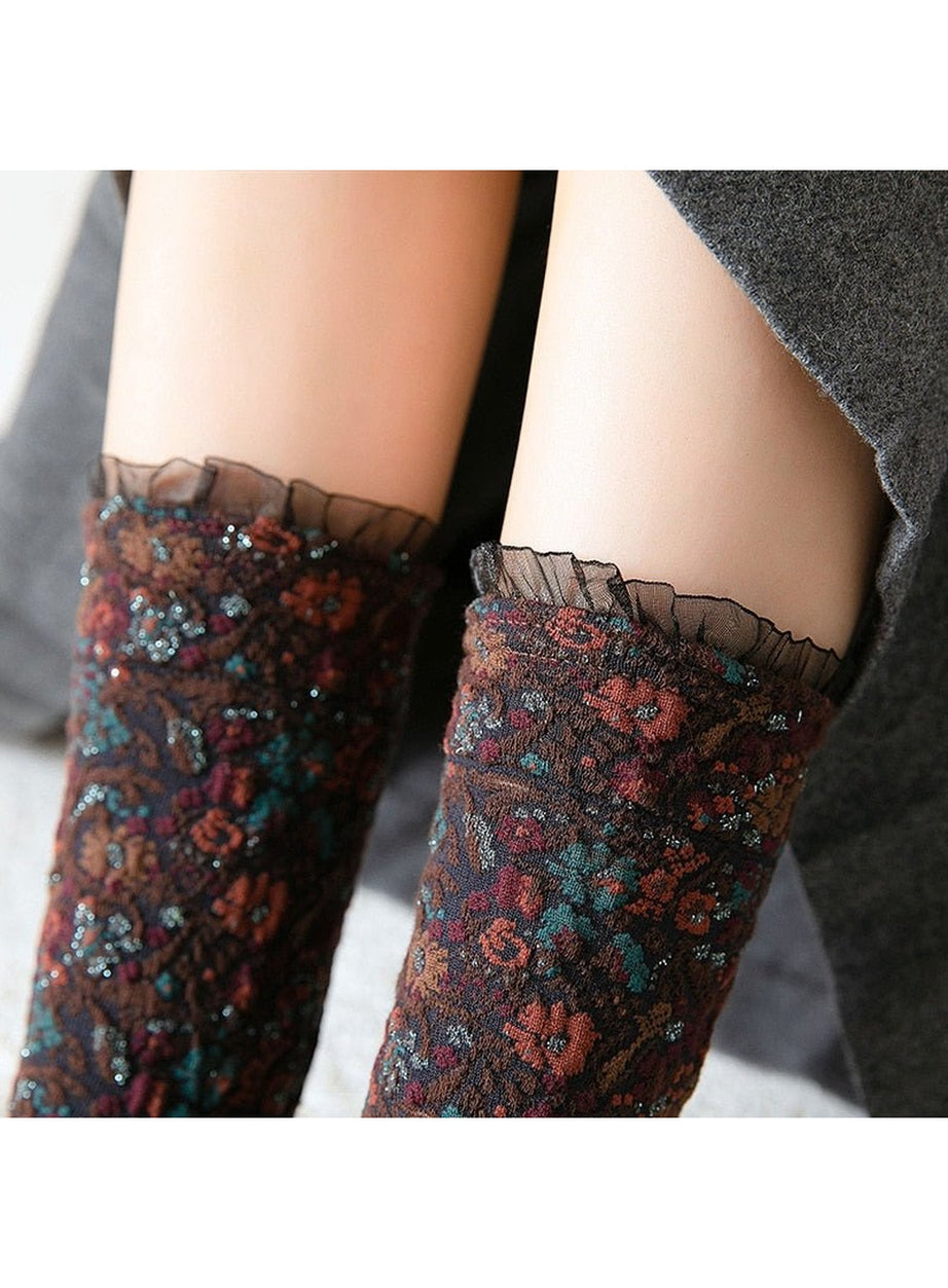 Y2k Retro Ruffle Socks