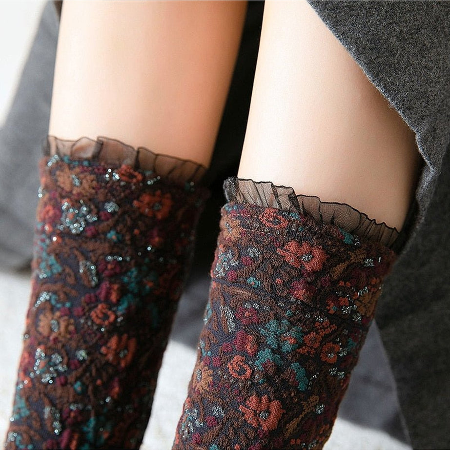 Y2k Retro Ruffle Socks