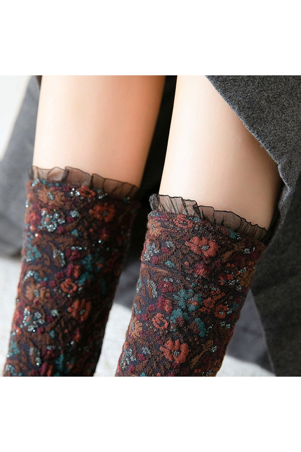 Y2k Retro Ruffle Socks