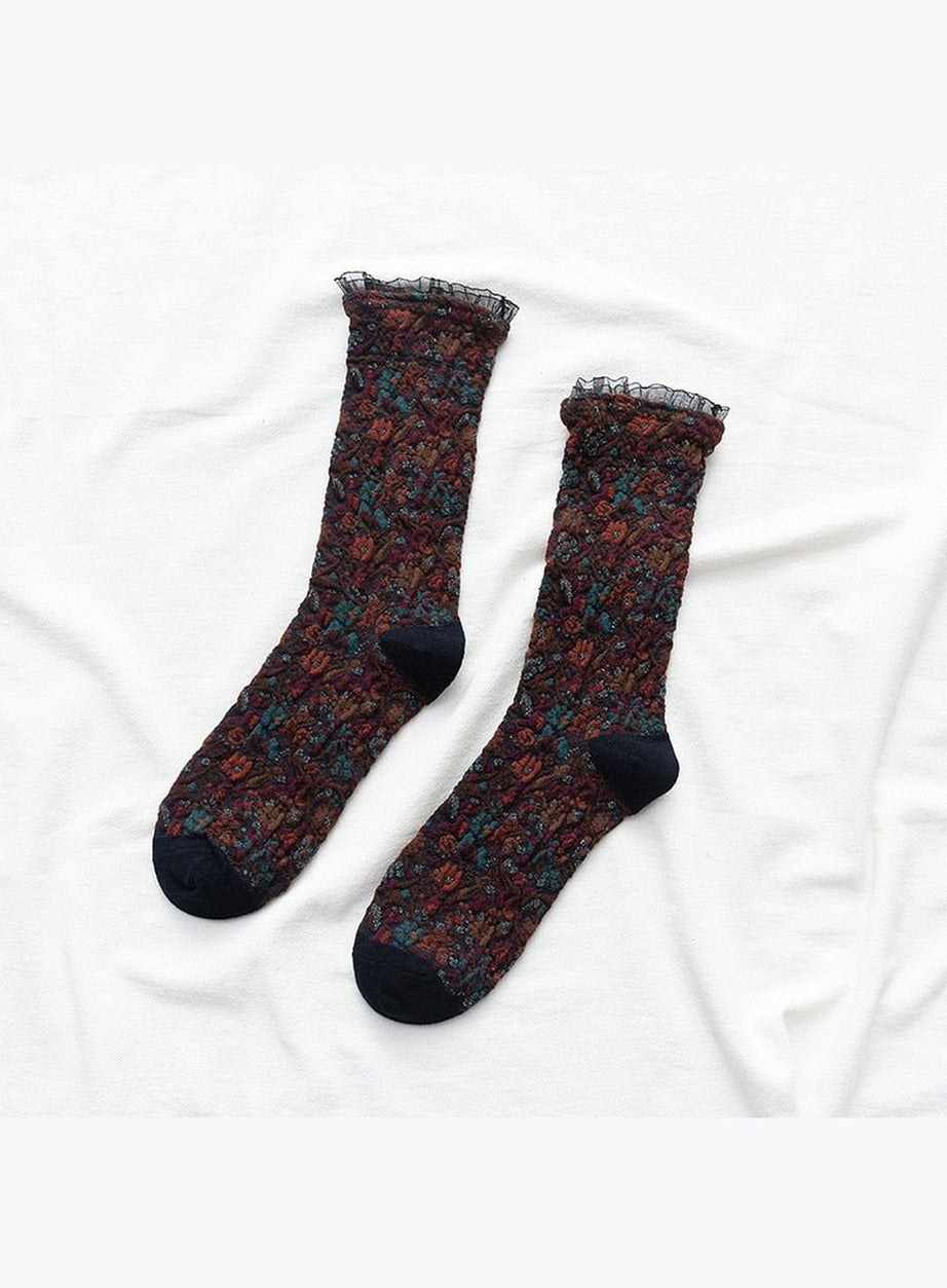 Y2k Retro Ruffle Socks