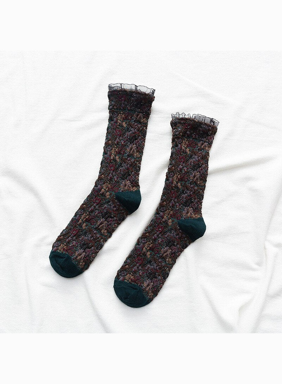 Y2k Retro Ruffle Socks