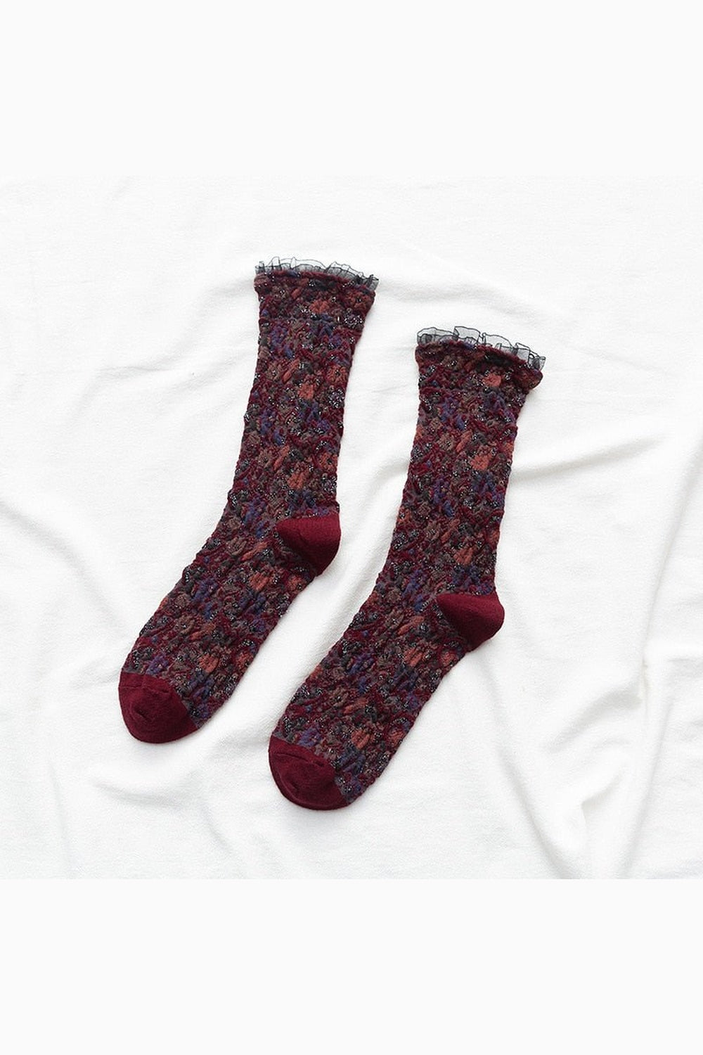 Y2k Retro Ruffle Socks