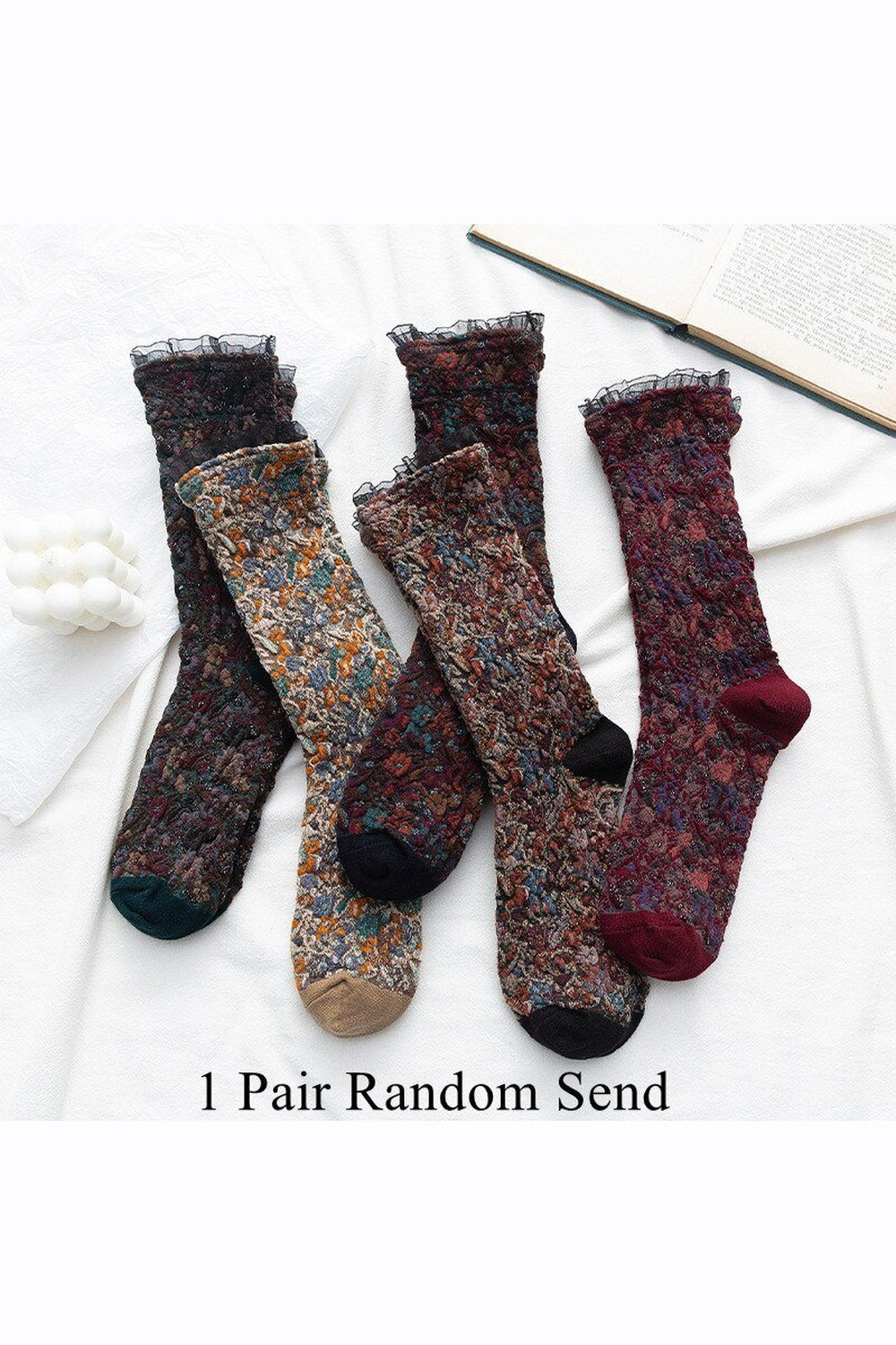 Y2k Retro Ruffle Socks