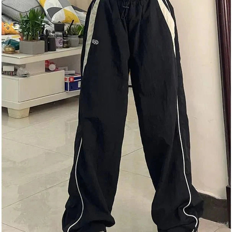 Y2k Retro Solid Drawstring Trousers