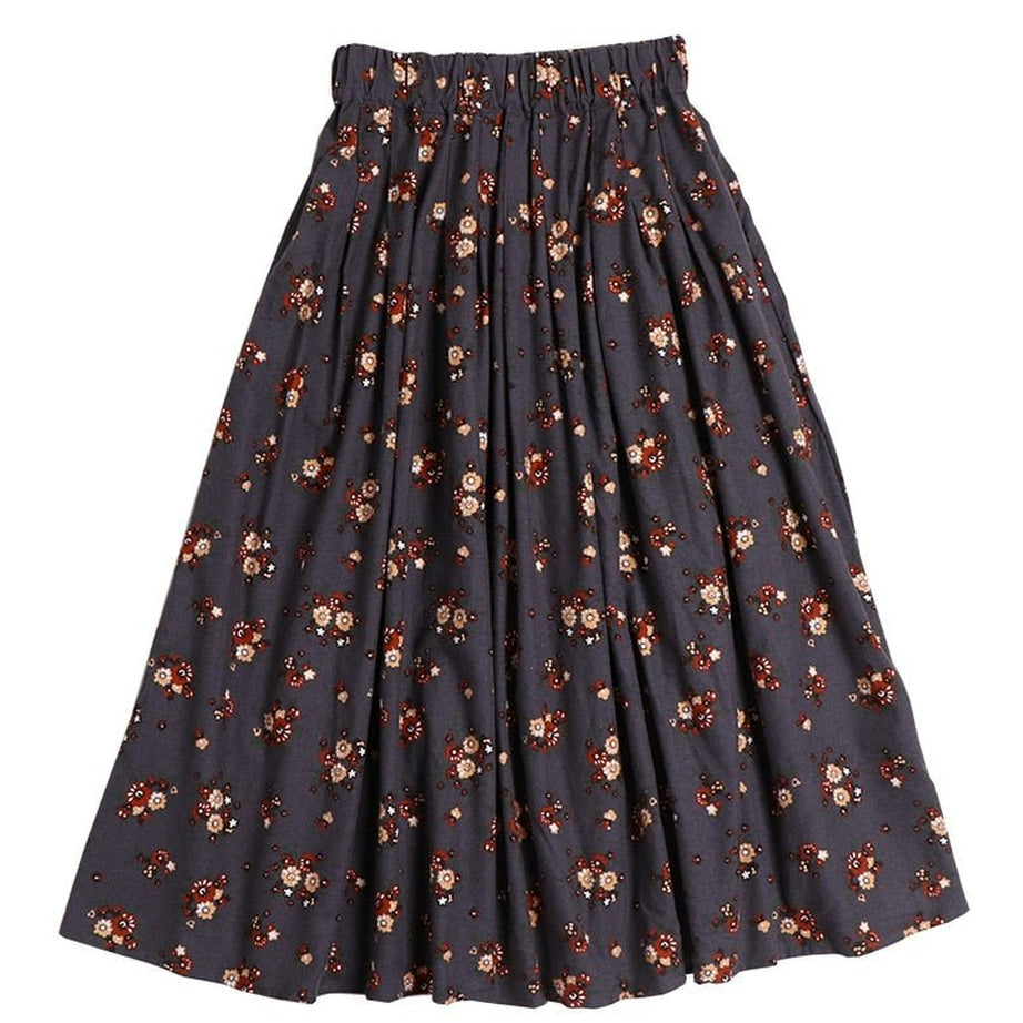 Y2k Retro Style Floral Skirt