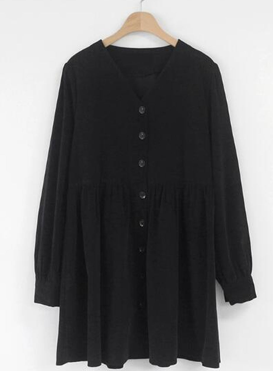 Y2k Minimalist Black Casual Dress