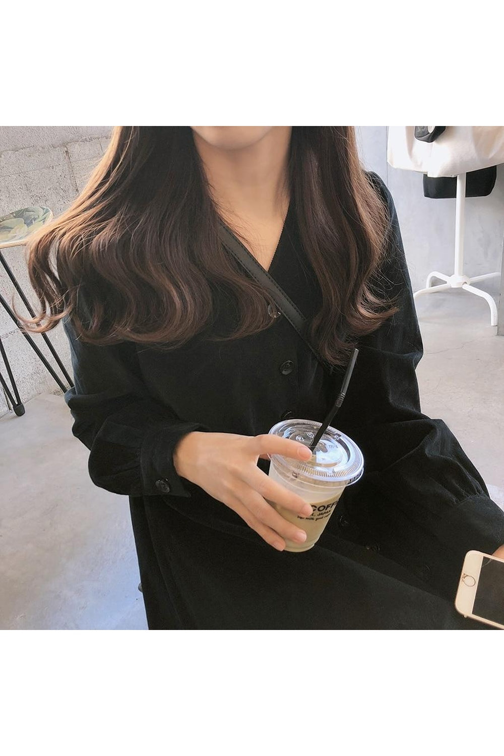 Y2k Minimalist Black Casual Dress