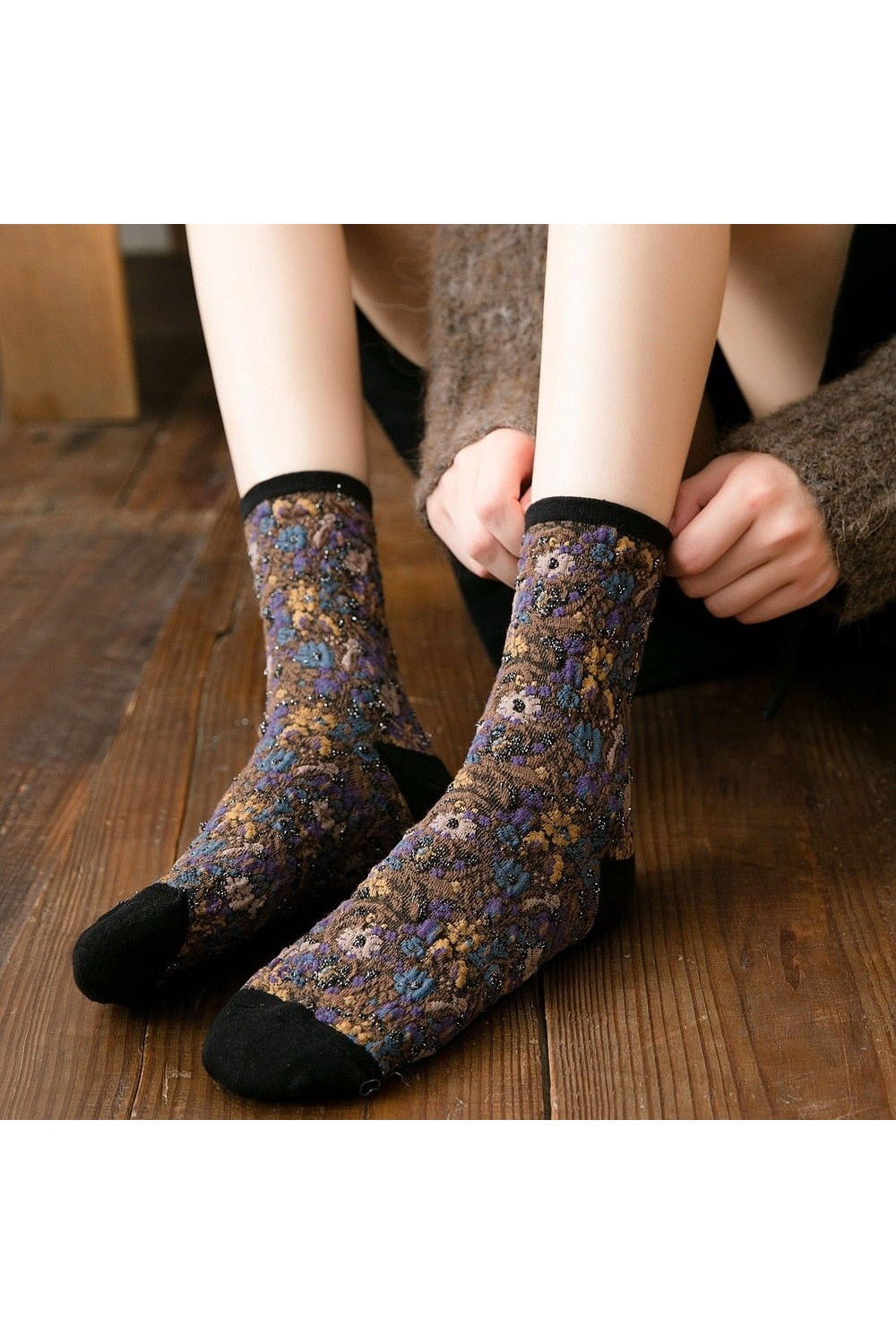 Y2k Retro Vintage Floral Socks
