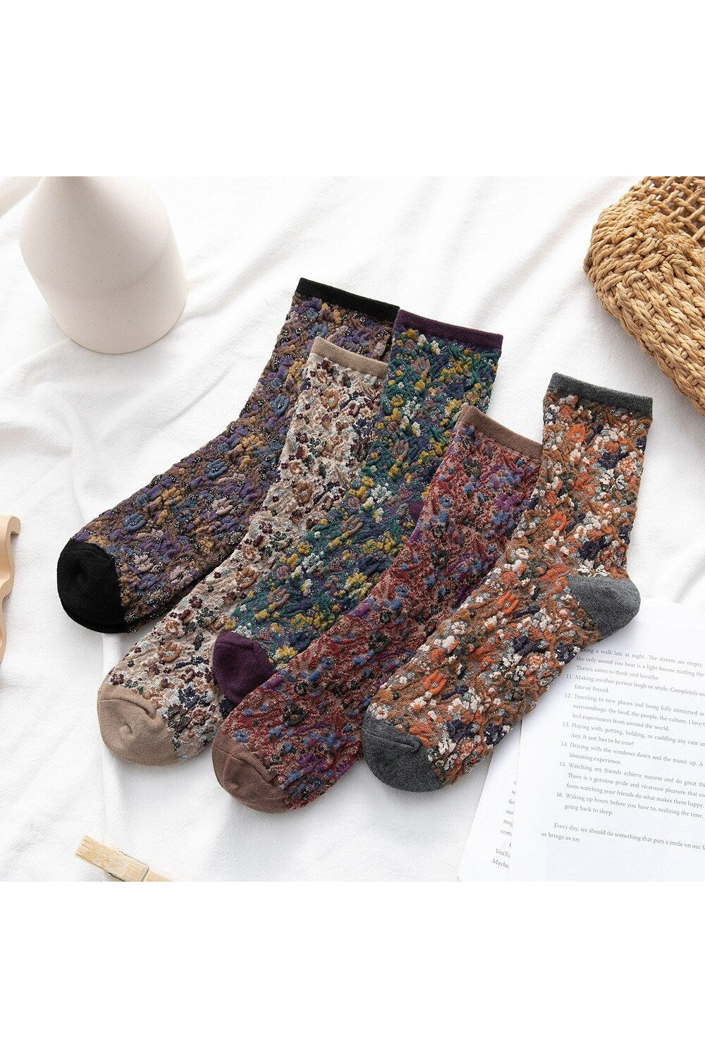 Y2k Retro Vintage Floral Socks