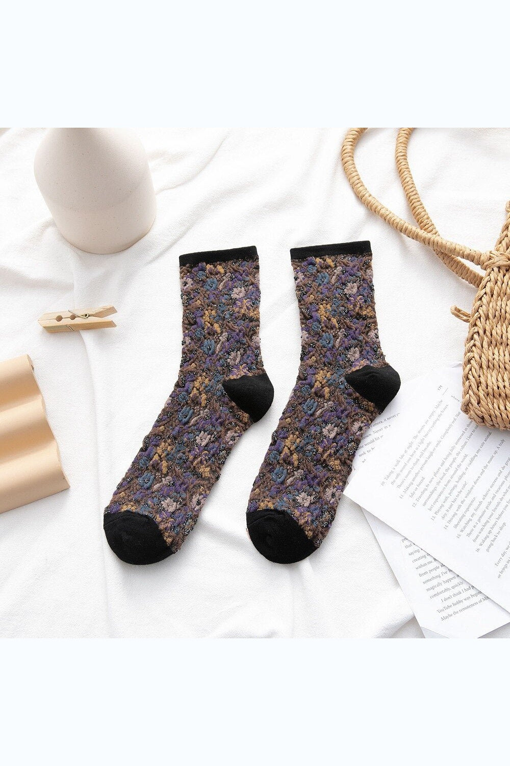 Y2k Retro Vintage Floral Socks