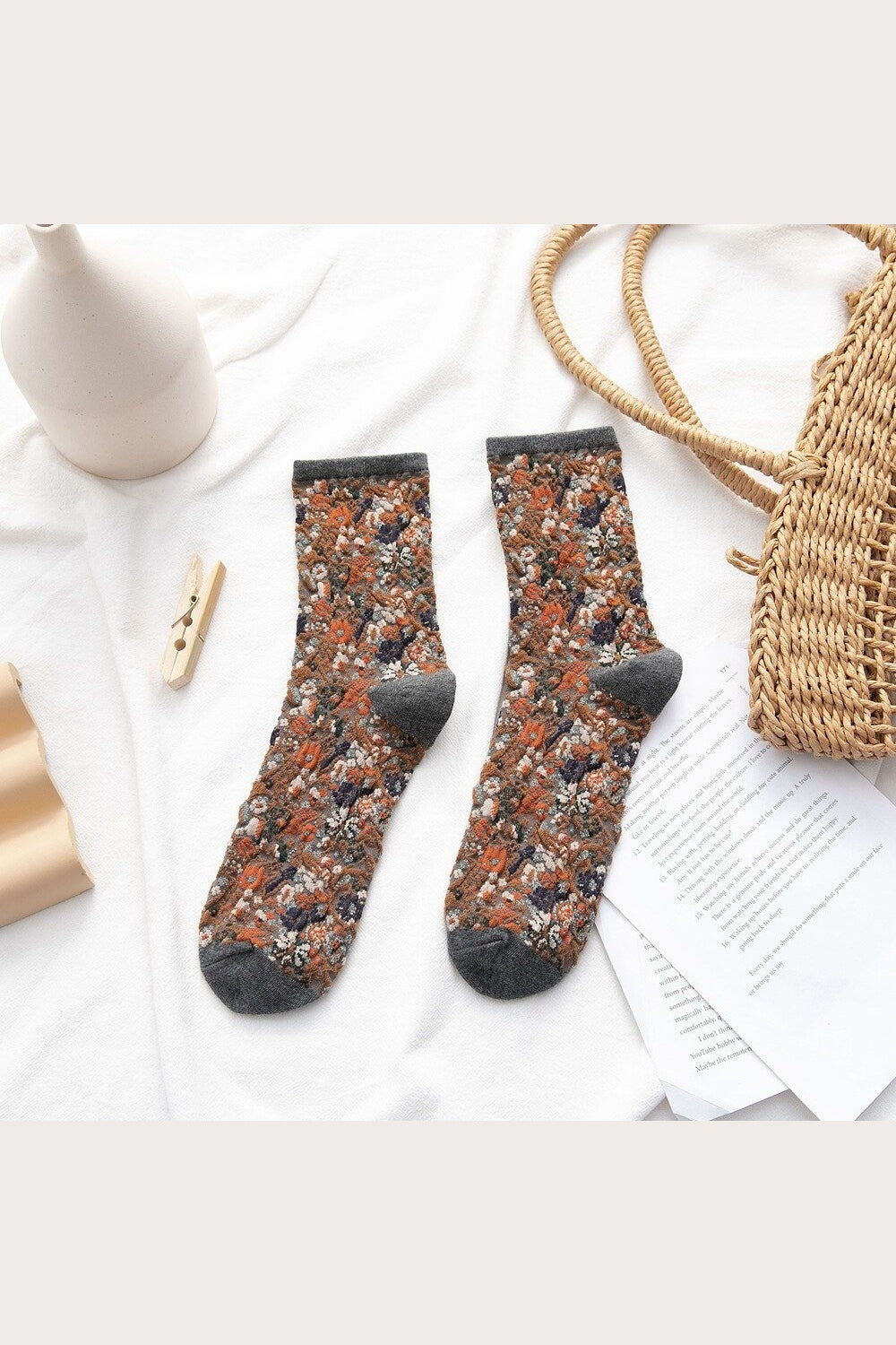 Y2k Retro Vintage Floral Socks