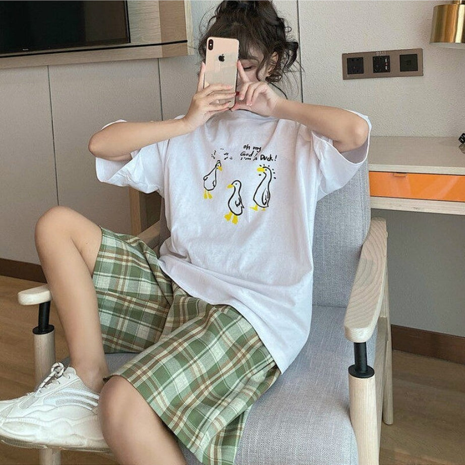 Y2k Retrocore Plaid Shorts