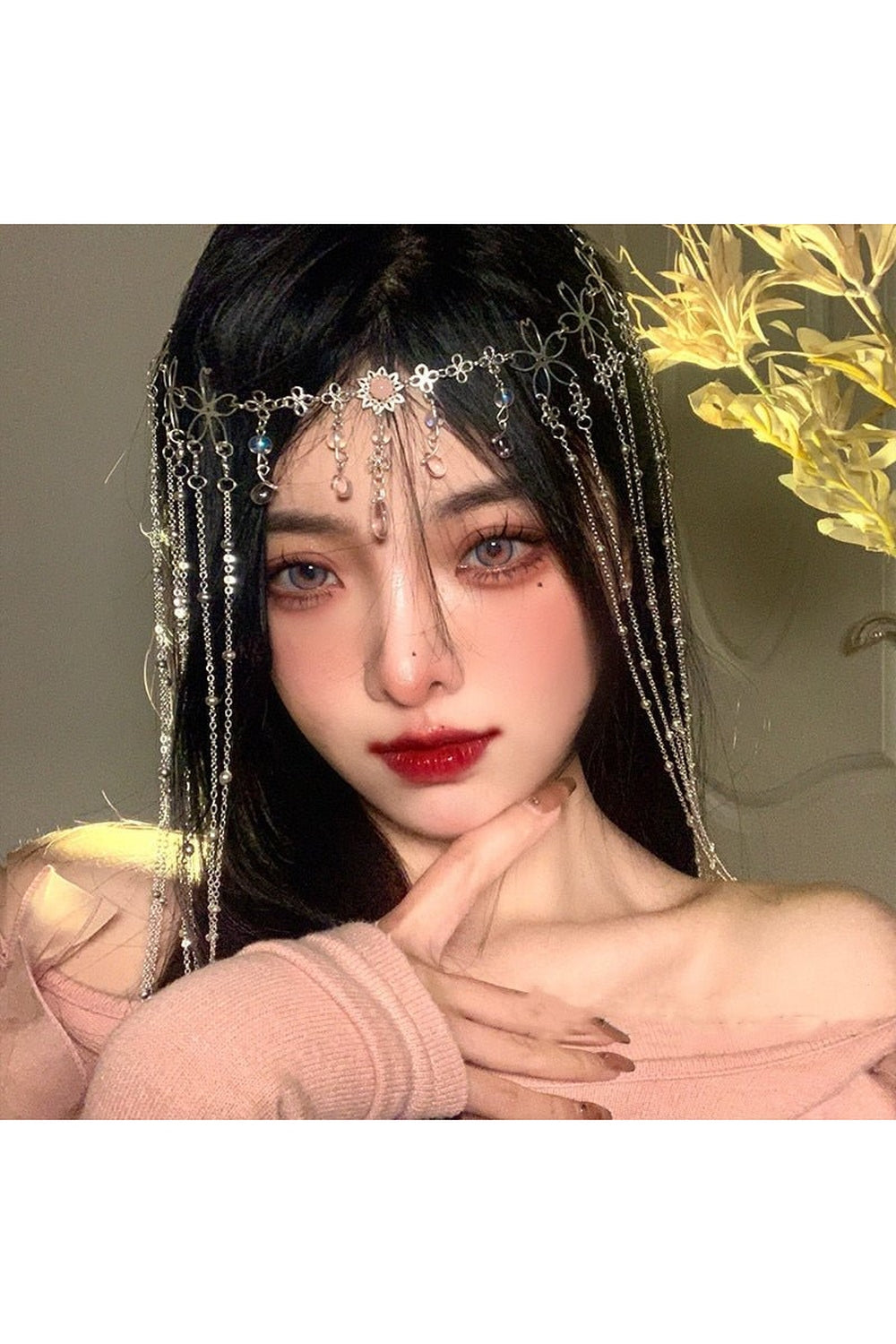 Y2k Rhinestone Chain Crown