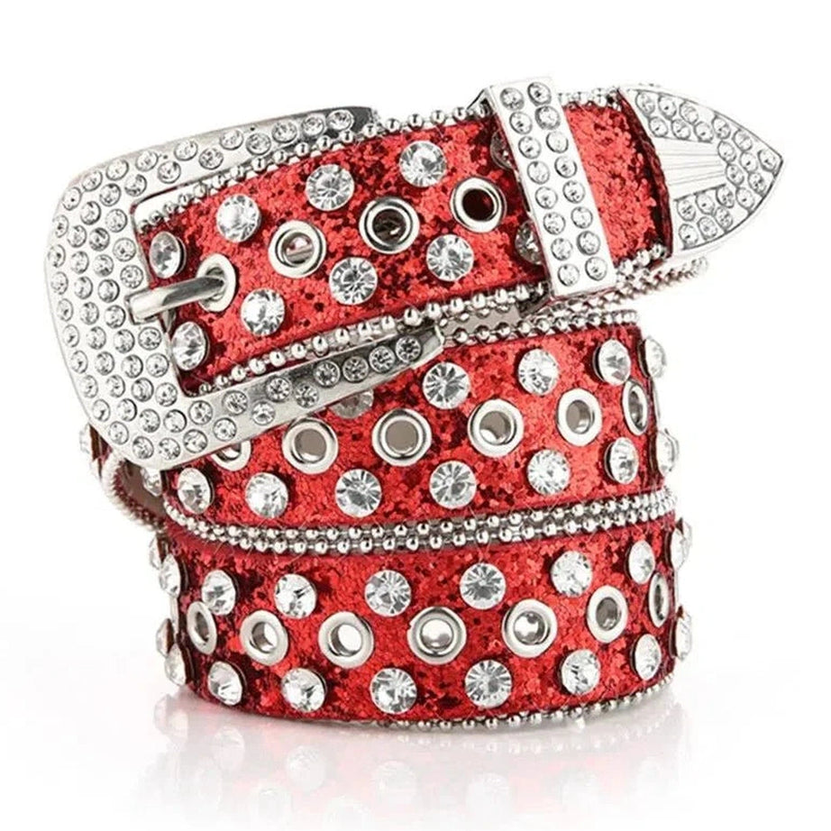 Y2k Rhinestone Studded Valentine's Day Belt