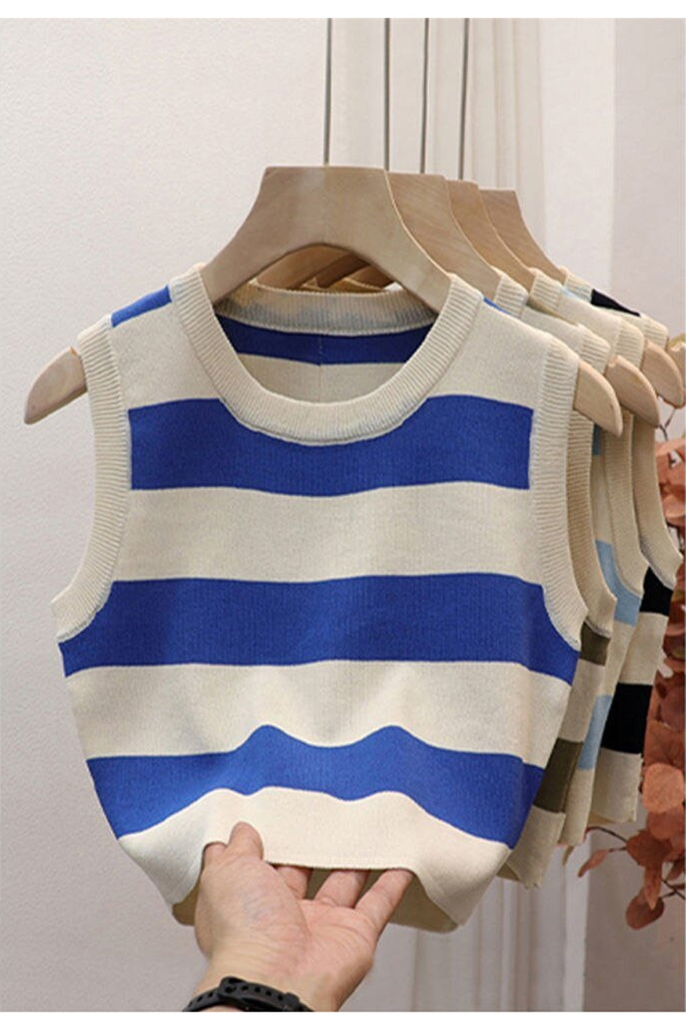 Y2k Rib-knit Stripe Tank Top