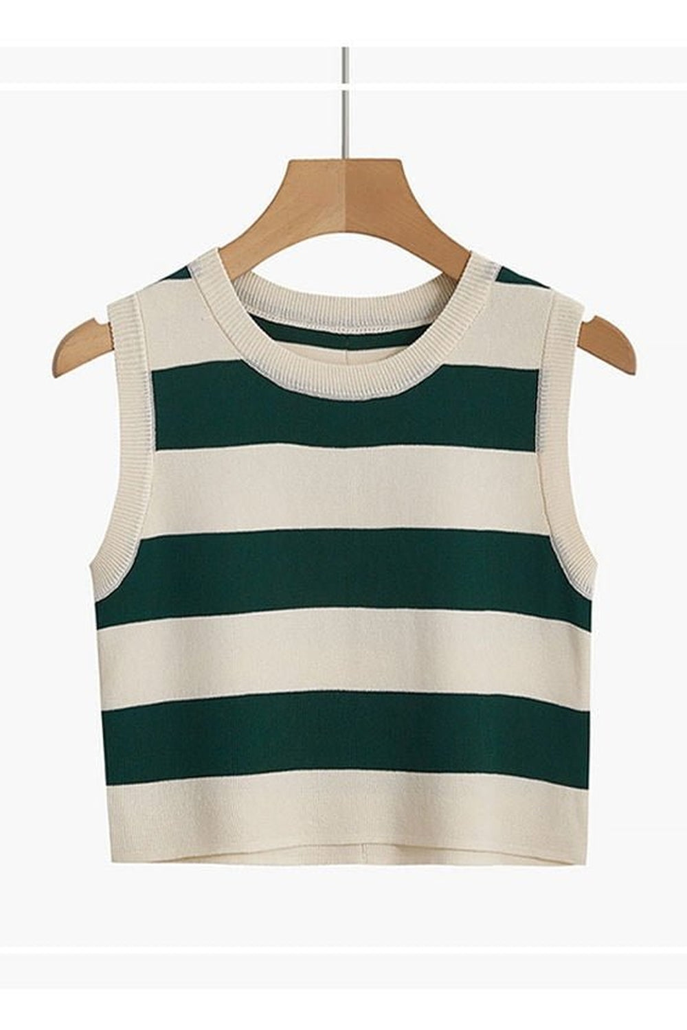 Y2k Rib-knit Stripe Tank Top