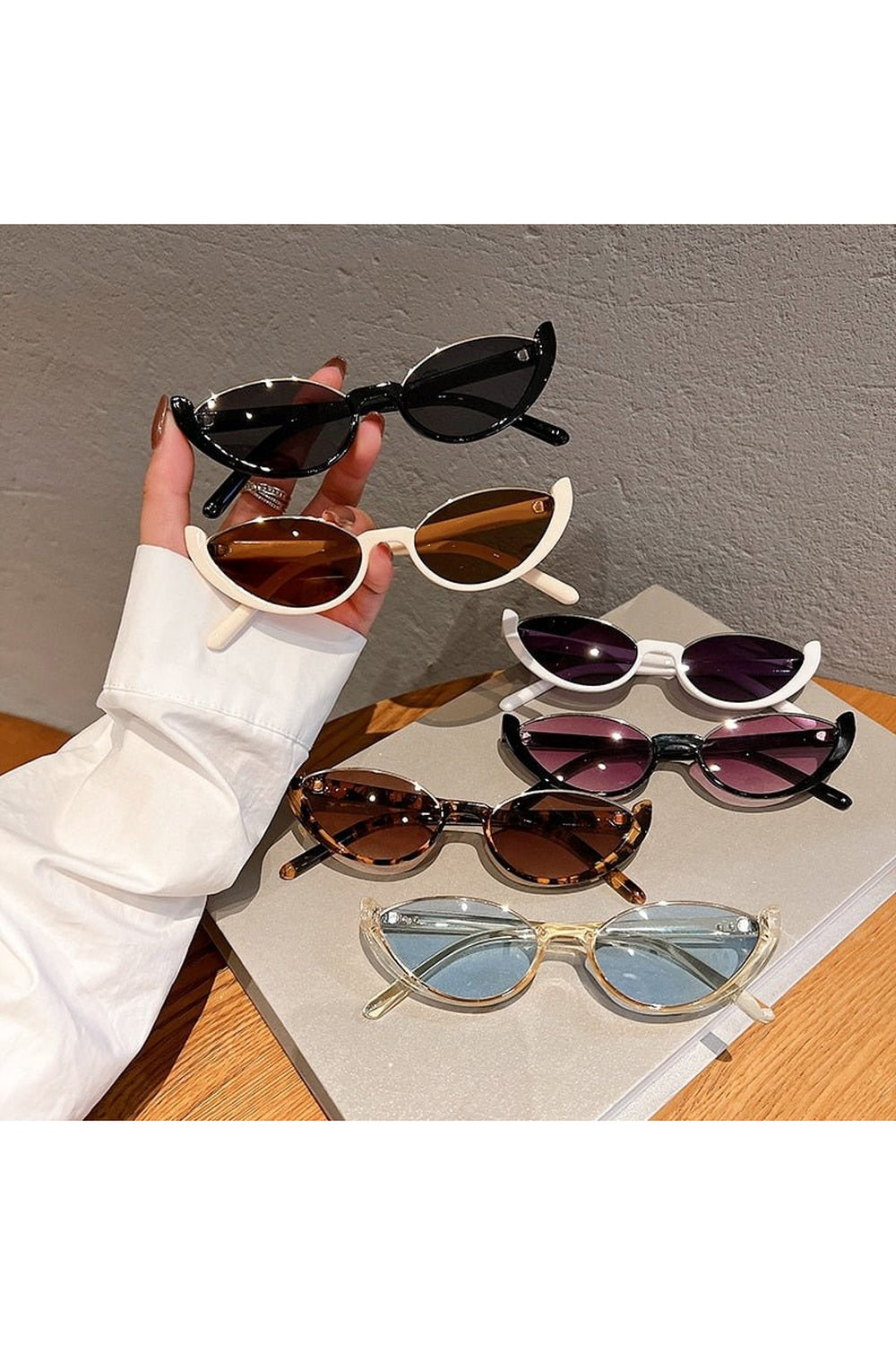 Y2k Rimless Cat Eye Sunglasses