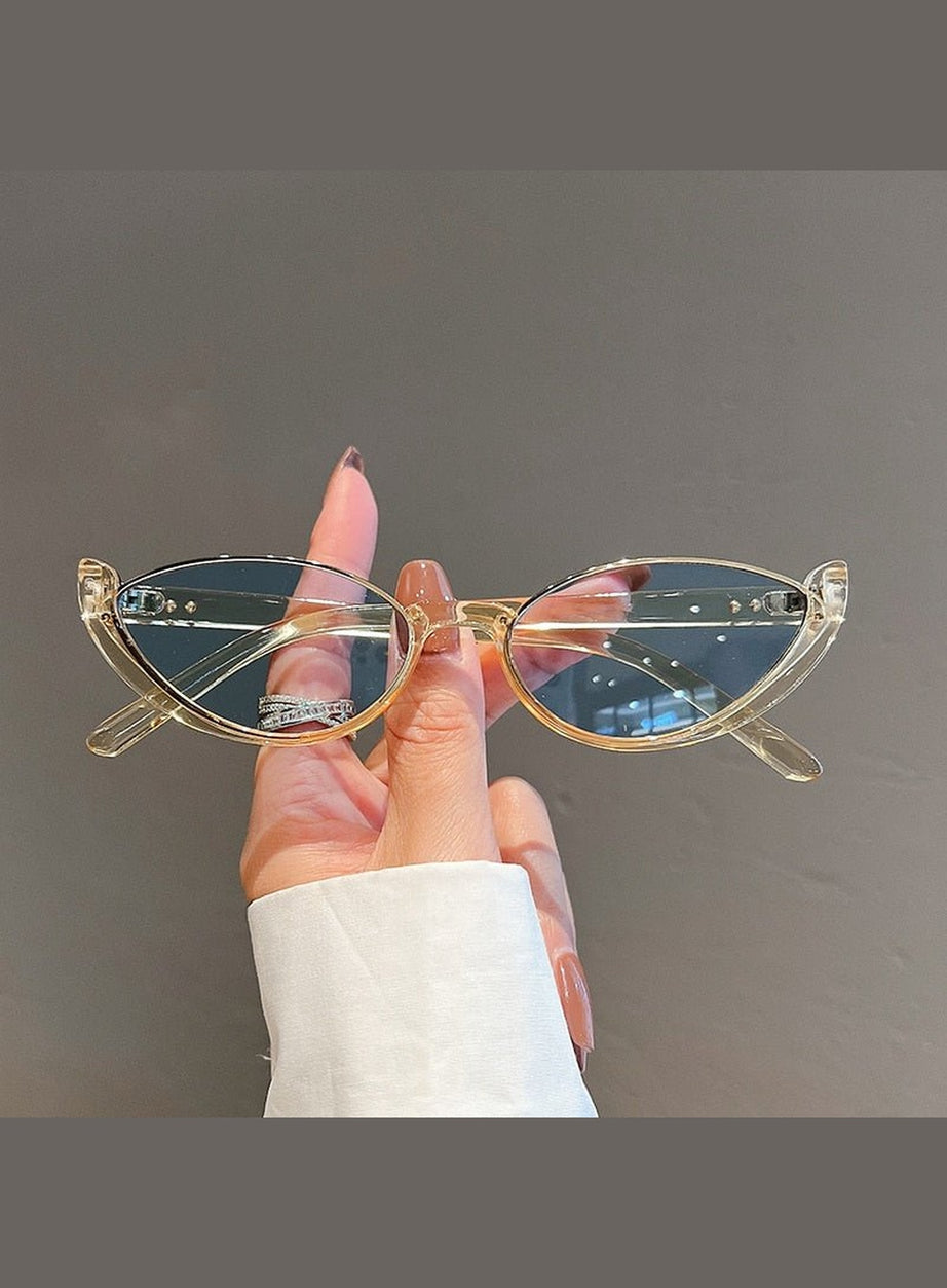 Y2k Rimless Cat Eye Sunglasses