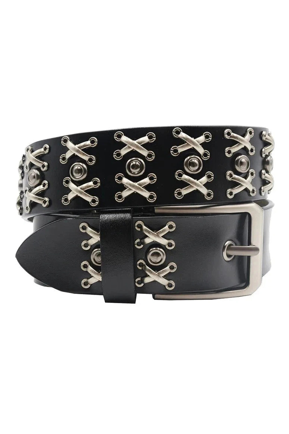 Y2k Rivet Cowboy Genuine Leather Men's Belt