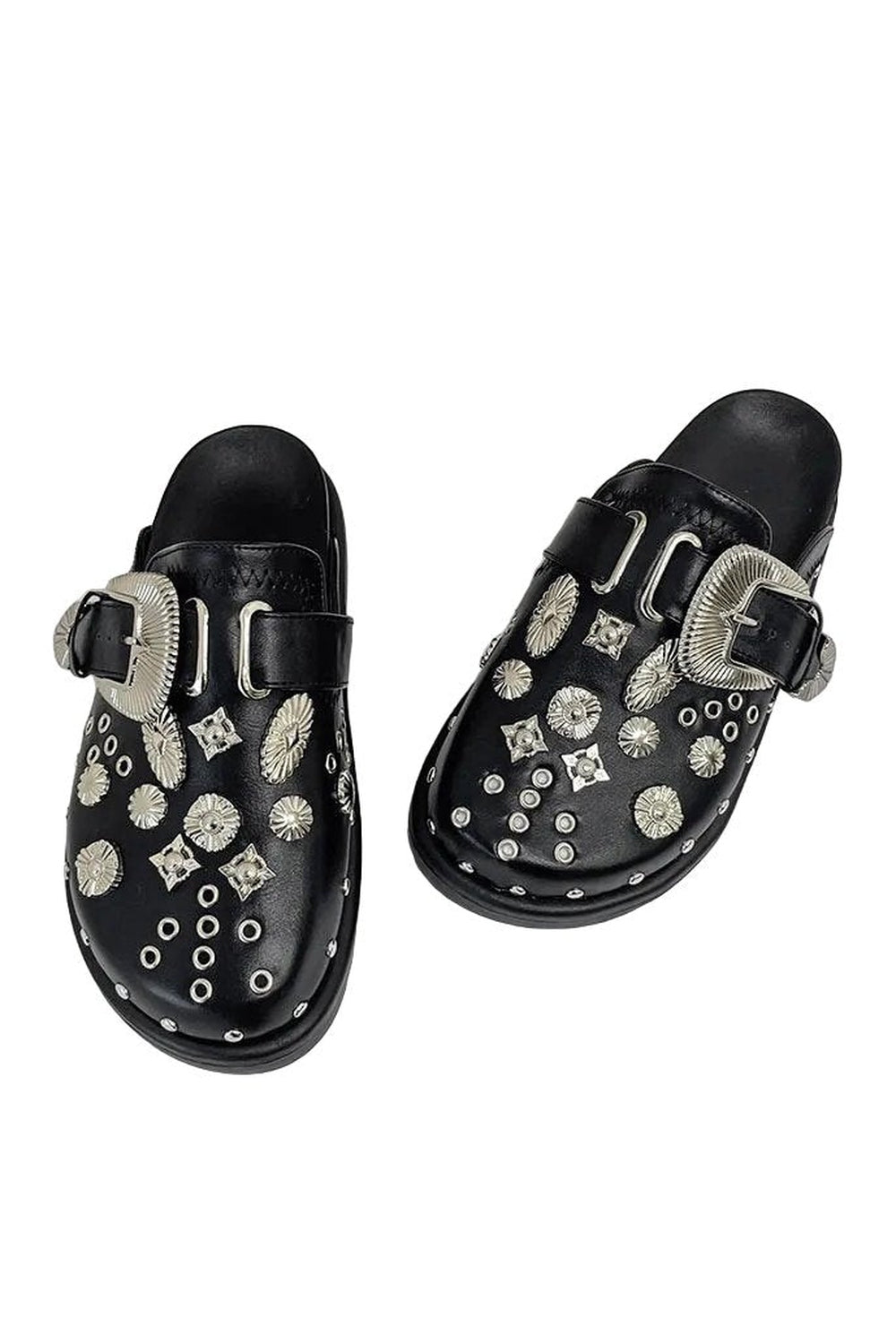 Y2k Rivets Platform Slippers