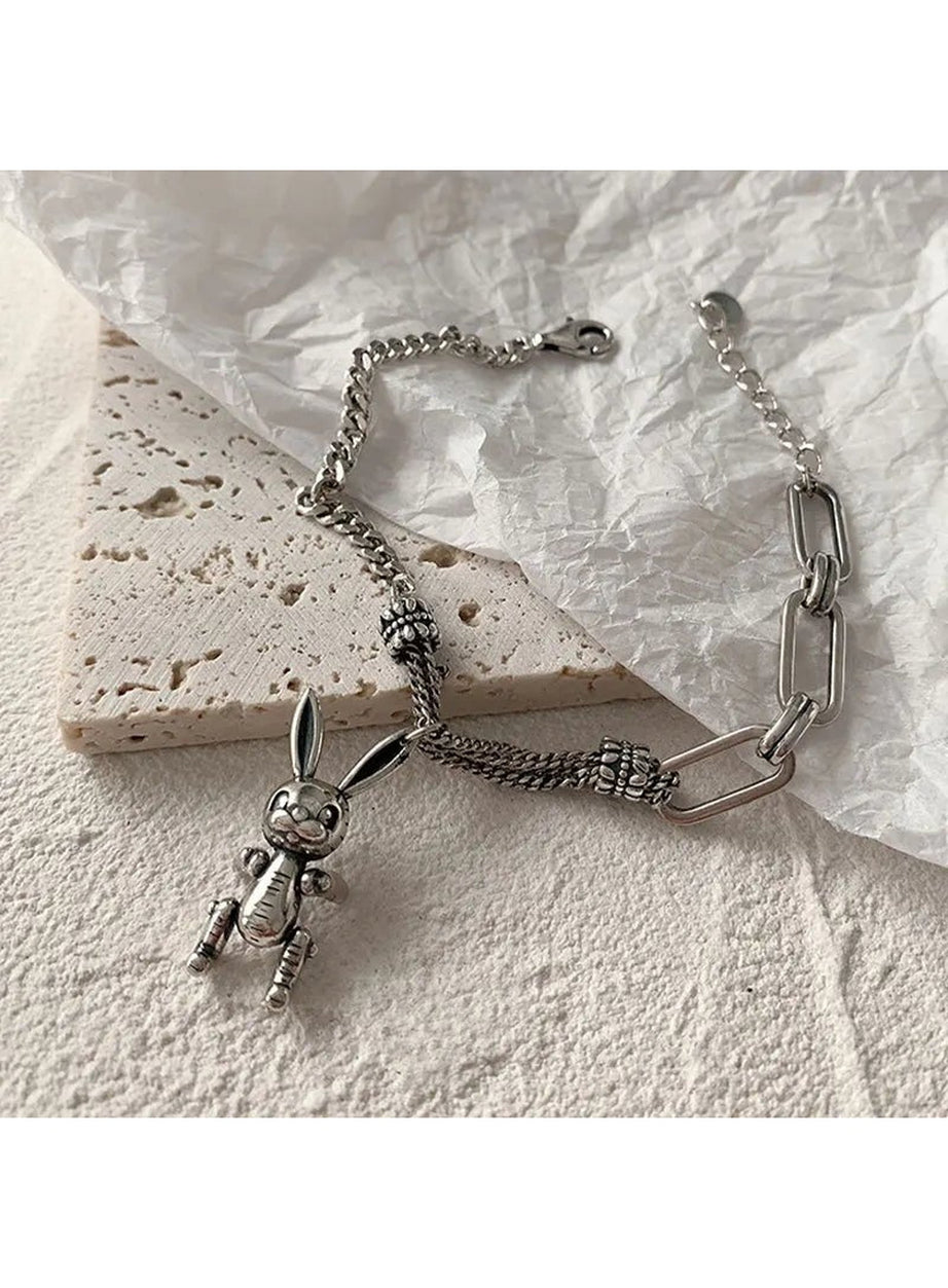 Y2k Robot Rabbit Charm Bracelet