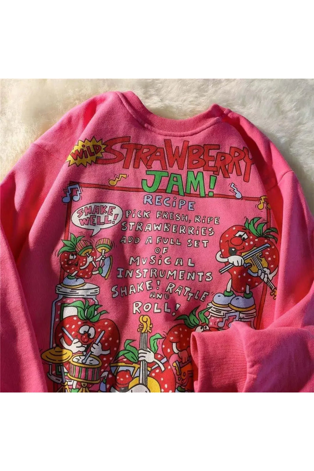 Y2k Rose Red Cartoon Sweatshirt