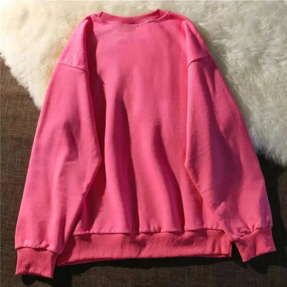 Y2k Rose Red Cartoon Sweatshirt