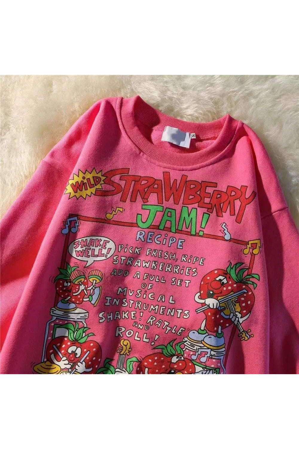 Y2k Rose Red Cartoon Sweatshirt