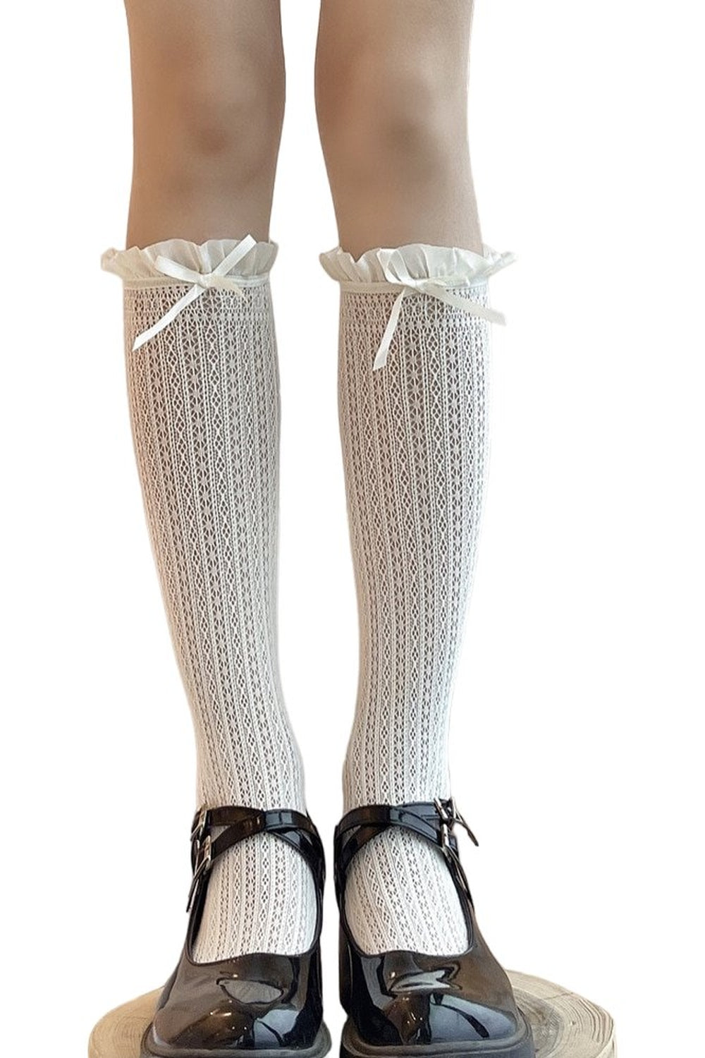 Y2k Ruffle Knee High Socks