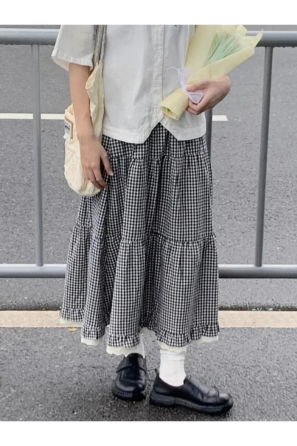 Y2k Ruffled Floral Lolita Long Skirt