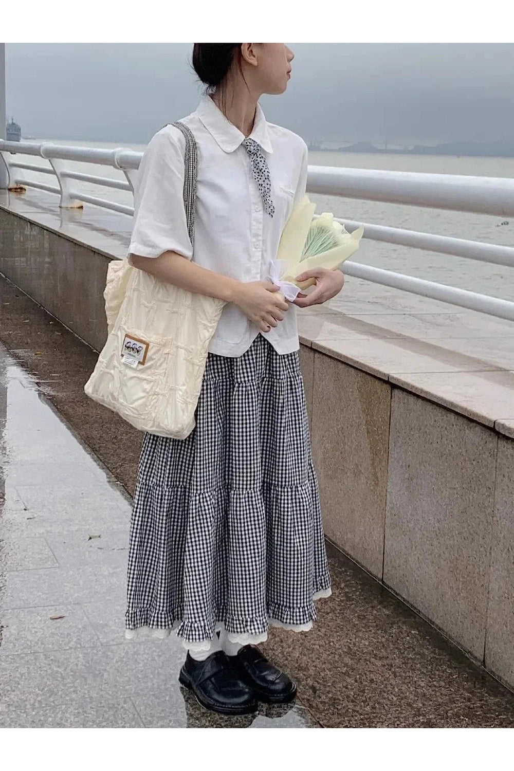 Y2k Ruffled Floral Lolita Long Skirt